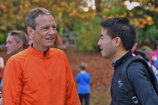 Jort and Andy at Cannon Hill Parkrun